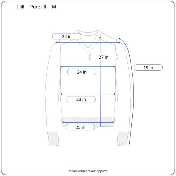 J Jill | Pure Jill Womens Marled Knit Sweater Pink V Neck Oversized Size M - Picture 3 of 12